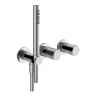 带手持花洒的双向淋浴混合器Gessi Habito Cesello 70438 | Edilceram Design
