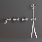 Cea Design Giotto Plus GIO94 壁挂式浴缸龙头套装，带手持花洒和出水嘴 | Edilceram Design