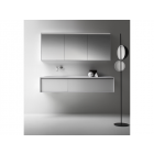 Falper Shape Evo ZAI 橱柜，带 2 个不对称抽屉和一体式洗脸盆顶部 153 厘米 | Edilceramdesign