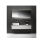 Falper Shape Evo #A5 橱柜，带 2 个不对称抽屉、一体式顶部和 153 厘米台面洗脸盆 | Edilceramdesign