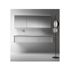 Falper Shape Evo ZAQ 橱柜，带 3 个抽屉和双梳妆台 183 厘米 | Edilceramdesign