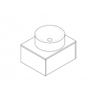 Salvatori Balnea 圆形台面洗脸盆，带模块化系统 L60 H30 | Edilceramdesign