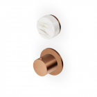 Zucchetti Isy22 ZIS4801.P91 恒温淋浴混水阀带截止阀 - 铜拉丝PVD | Edilceram Design