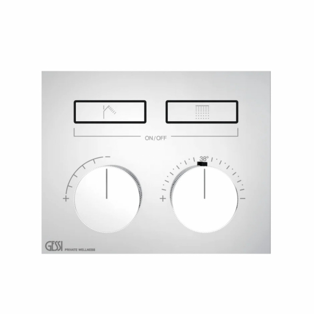 Gessi Hi-Fi Compact 63001 + 63004 用于壁挂式淋浴的静压混合器 | Edilceram Design