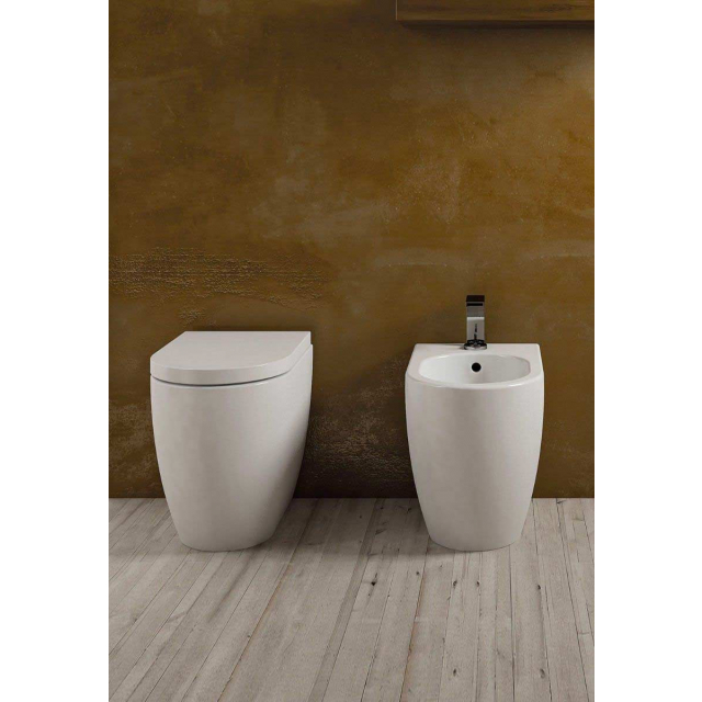 Ceramica Cielo Mini Smile SMVASR+SMBIDR 落地式马桶和坐浴盆 | Edilceramdesign