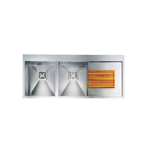 CM Clark 厨房水槽 116x50cm 钢水槽带两个碗 012887 | Edilceramdesign