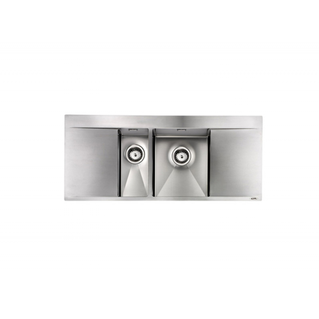 CM Prestige 厨房水槽 116x50cm 钢水槽带两个碗 012707 | Edilceramdesign