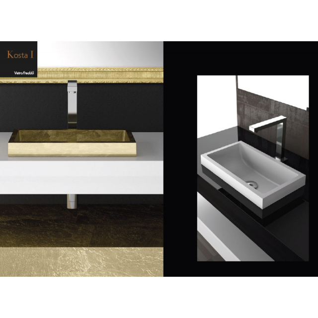 嵌入式洗脸盆 Glass Design Da Vinci In Out 半嵌入式洗脸盆 Kosta1 KOSTA1PO01 | Edilceram Design