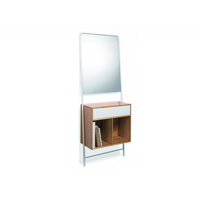Lineabeta浴室家具 Posa 带镜子的竹制控制台桌 5133 | Edilceramdesign