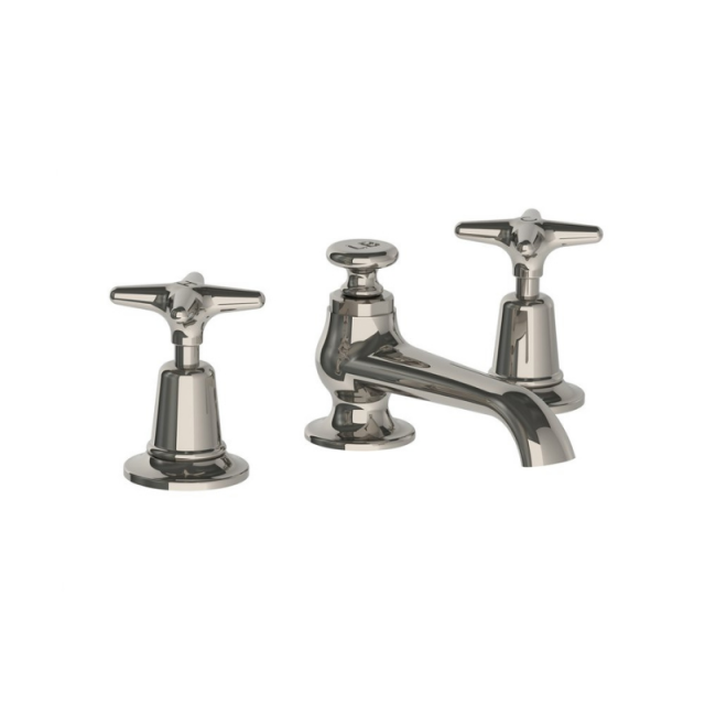 Lefroy Brooks Miscelatore per lavabo Connaught con maniglie a stella e scarico LS 1224 | Edilceram Design