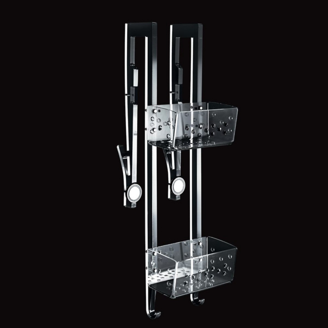 2 层 21 厘米物体支架，带挂钩和磁铁Tlbath 2112/C/TR | Edilceramdesign