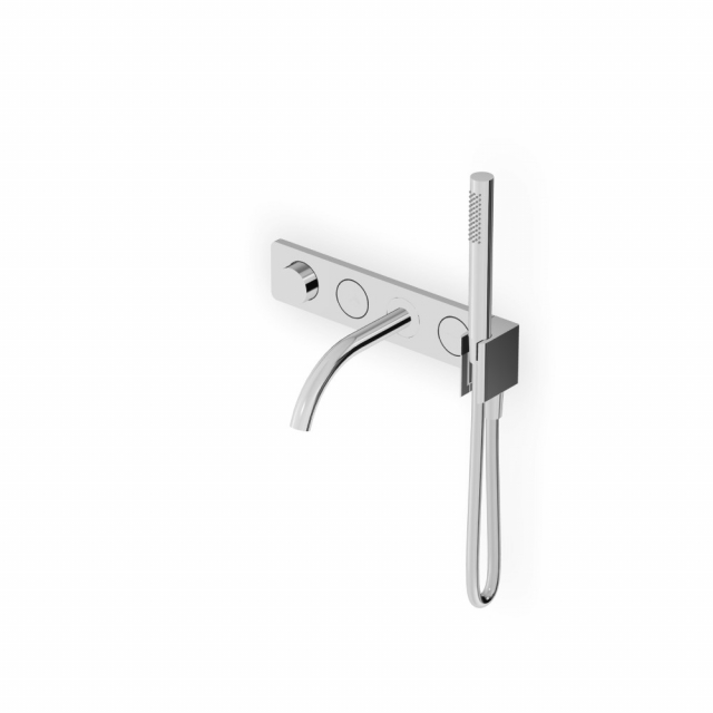 Zucchetti Hoop ZHO825 双按钮恒温浴缸/淋浴混合龙头 | Edilceram Design