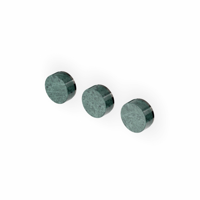 Zucchetti Aver Isy22 ZIS6695.C50-金属黑色三孔浴缸/淋浴混合龙头,配绿色大理石把手 | Edilceram Design