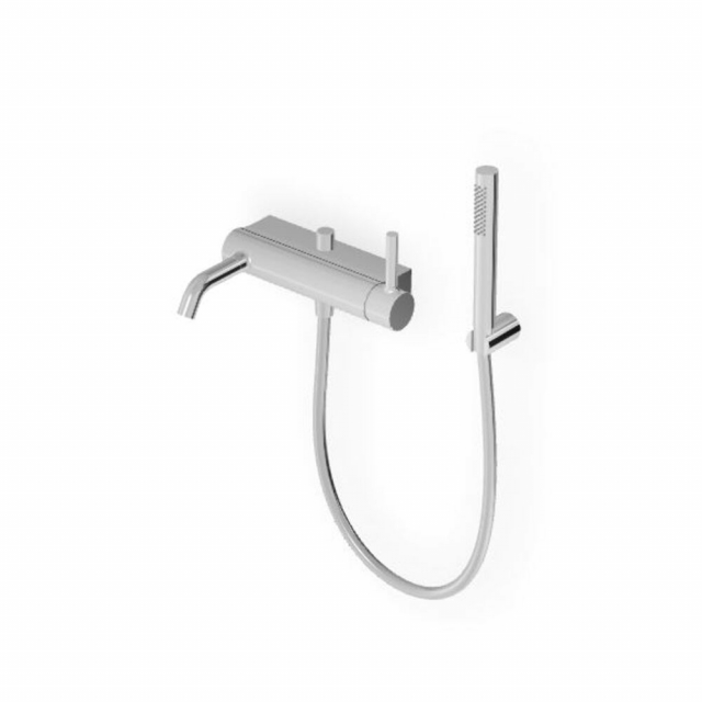 Zucchetti Pan ZP6181 壁挂式单把手浴缸龙头，带手持花洒 | Edilceramdesign